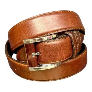 Remo Tulliani Classic Brown Leather Belt Size 44, Men's Brown Leather Belt